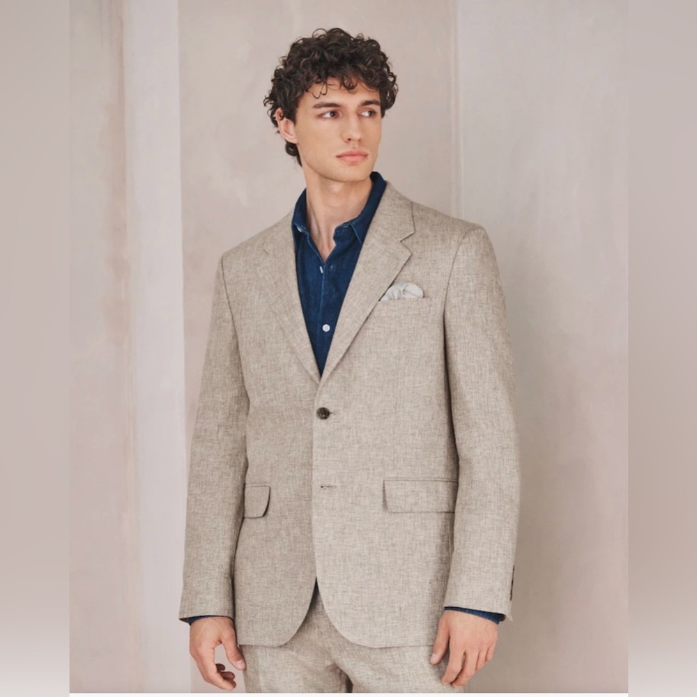 RBM collection men’s size 38R sports blazer 100% silk‎ two button front NWT